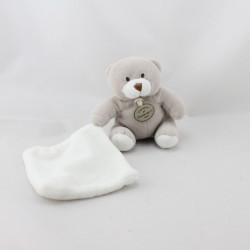 Doudou et compagnie ours gris mouchoir blanc