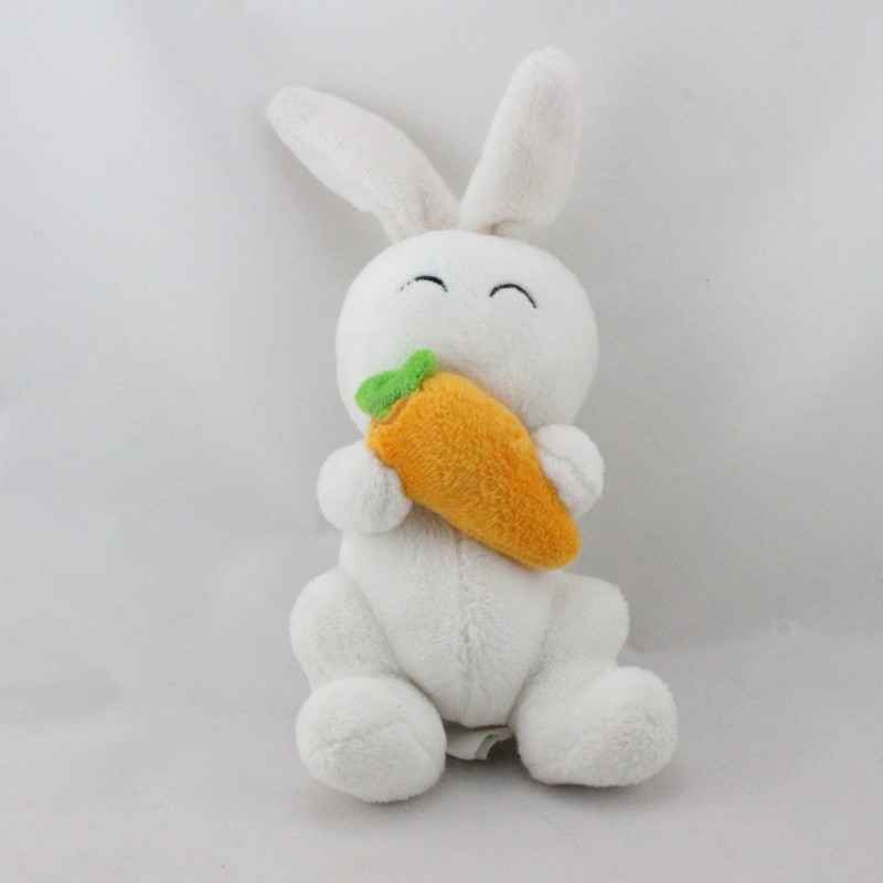 Doudou lapin blanc carotte PRIZEE