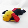 Doudou chien rouge noir jaune SUCRE D'ORGE