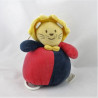 Doudou musical lion beige rouge bleu marine jaune BENGY