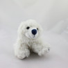 Doudou ours polaire blanc bleu marine GIPSY