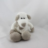 Doudou ours chien blanc marron PLANET PLUCH