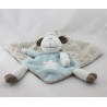 Doudou plat mouton blanc bleu beige Z'animaux KIMBALOO