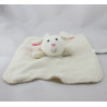 Doudou plat mouton blanc rose TOMAWAK EDITIONS