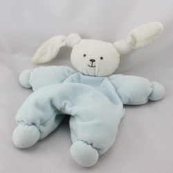 Doudou semi plat lapin Patachou bleu ciel Corolle 