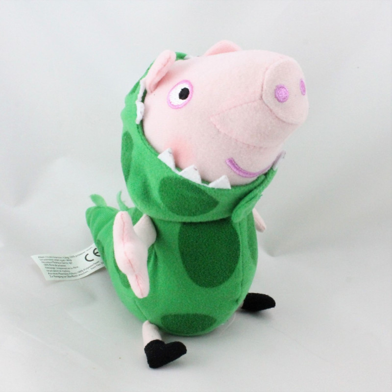 Doudou sonore cochon rose déguisé en dinosaure PEPPA PIG