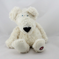 Doudou peluche souris chien blanc LES PETITES MARIE