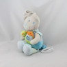 Doudou musical Ours  bleu escargot Tex