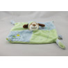 Doudou plat chien vert bleu pommes GIPSY