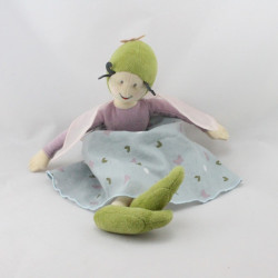 Doudou Poupée fée mauve bleu vert IKEA