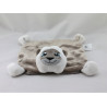 Doudou plat chat lion marron blanc PEUGEOT