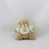 Mini peluche ours beige blanc PLUSHIES COLLECTION