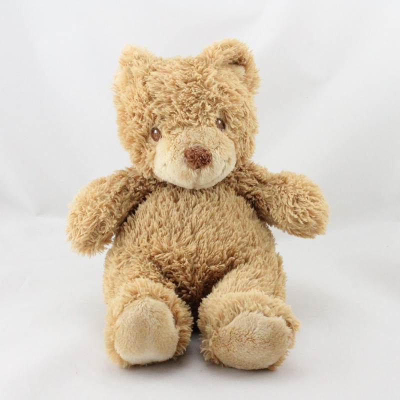 Doudou peluche ours beige marron NICOTOY
