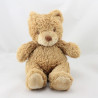 Doudou peluche ours beige marron NICOTOY