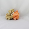 Doudou semi plat ours beige orange PRISCILLA LARSEN