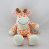Doudou Girafe blanche taches orange NICOTOY