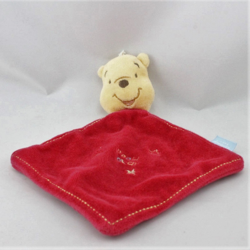 Doudou plat rouge étoile Winnie Pooh Bear DISNEY BABY