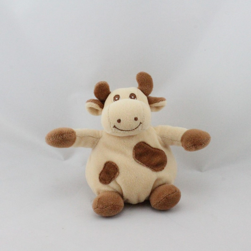 Mini Doudou vache daisy blanche tachetée JOLLYBABY  14 cm