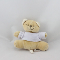 Mini Doudou chat Patou beige bleu BENGY