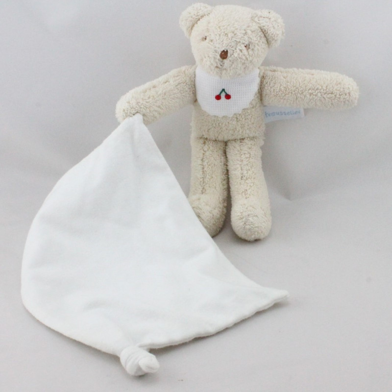 Doudou ours beige mouchoir TROUSSELIER