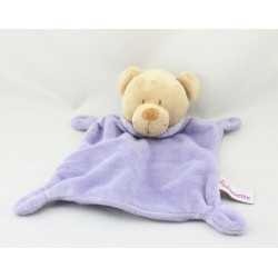 Doudou plat ours mauve POMMETTE