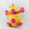 Doudou chien jaune rose orange OUAPS