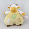 Doudou semi plat vache girafe jaune vert orange KIMBALOO