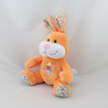 Doudou musical lapin orange fleur GIPSY