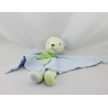 Doudou plat triangle ours bleu vert NOUNOURS