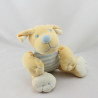 Doudou chien écru jaune bleu JOLLYBABY