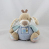 Doudou musical chien beige bleu escargot NATTOU