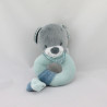 Doudou hochet ours gris bleu Jules NATTOU