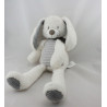 Doudou lapin blanc gris TAPE A L'OEIL