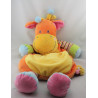 Doudou range pyjama girafe orange jaune rayures NICOTOY