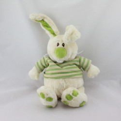 Doudou lapin blanc orange rayé ANNA CLUB PLUSH