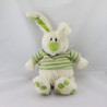 Doudou lapin blanc orange rayé ANNA CLUB PLUSH