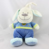 Doudou musical chien bleu coeur NICOTOY  