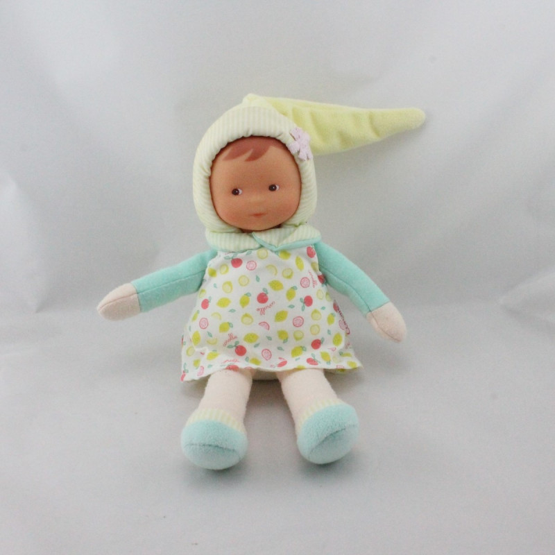 Doudou poupée bébé Miss Zest d'amour Fruit jaune vert COROLLE