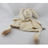 Doudou plat p'tit lapin beige Happy flower BABY NAT