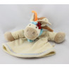 Doudou marionnette cheval jument kaya beige fleur indien NOUKIE'S