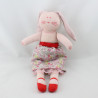 Doudou lapin rose jupe fleurs PETIT BATEAU