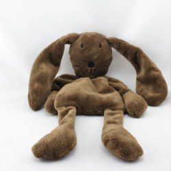 Doudou semi plat lapin marron DPAM