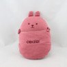 Doudou boule lapin rose bordeaux poche OBAIBI