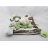 Doudou et compagnie plat vache marron blanc gris vert J'aime Maman Papa