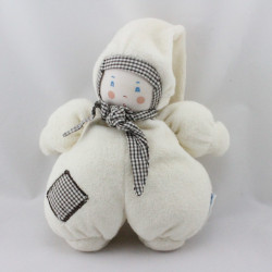 Doudou lutin blanc noir vichy Nounours 