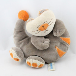 Doudou chat beige marron orange NOUNOURS