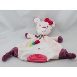 Doudou plat girafe biche faon rose prune BABY FEHN 