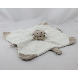 Doudou plat mouton blanc beige pois NATTOU