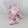 Doudou souris rose anneau Bengy