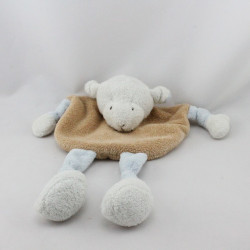 Doudou plat mouton beige blanc NICOTOY